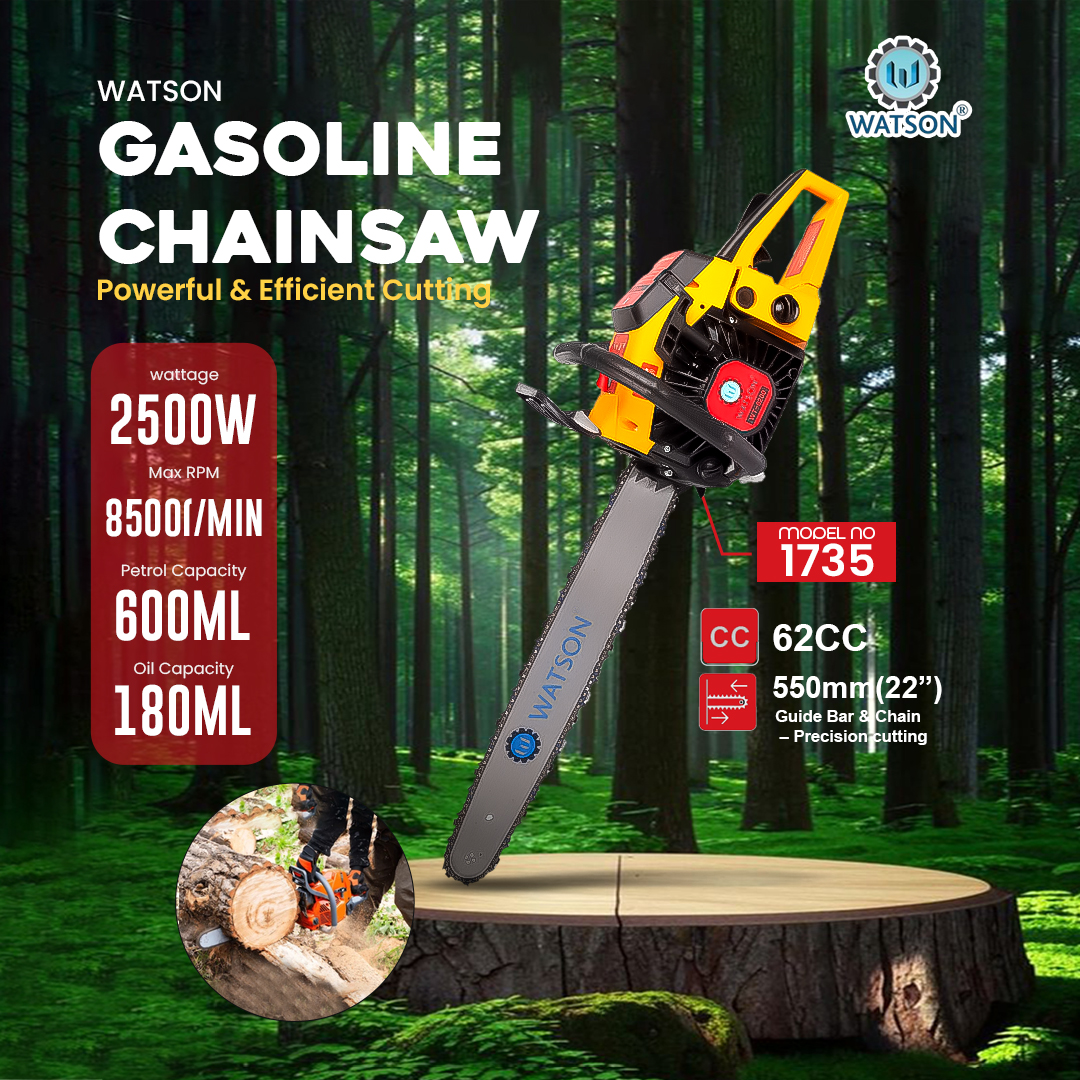 Gasoline Chainsaw 62CC (1735) - Image 7