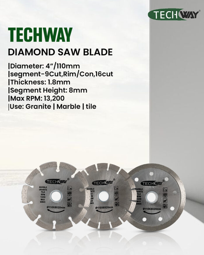 Techway 4” Diamond Cutting Blades - Image 2